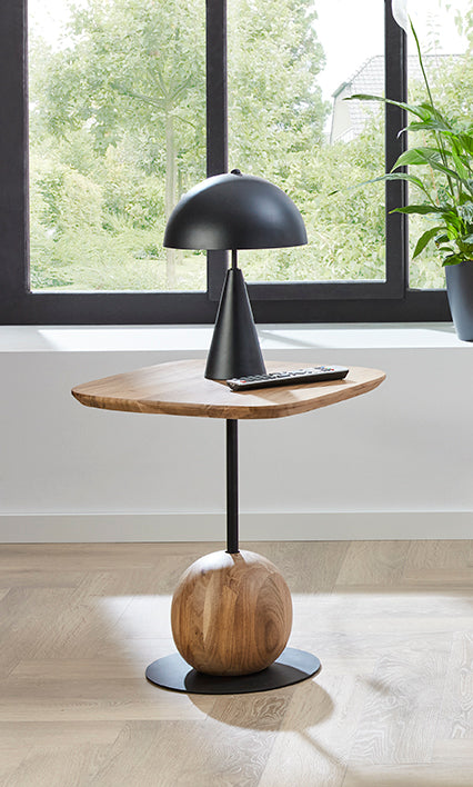 HAKU Möbel Beistelltisch aus Massivholz in Braun 45 x 45 x 50 cm