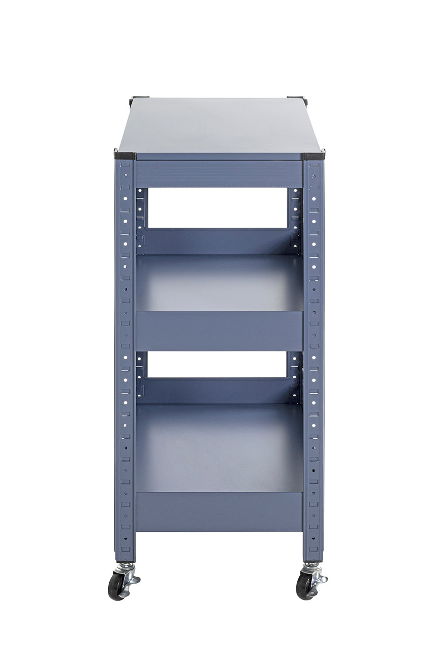 HAKU Möbel Servierwagen aus Metall 50 x 32 x 75 cm in Blau