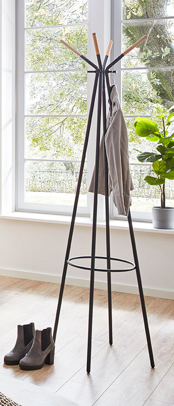HAKU Möbel Garderobenständer aus Metall in Grau 56 x 175 cm