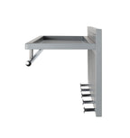 HAKU Möbel Wandgarderobe aus Metall 75 x 26 x 30 cm in Chrom, Grau