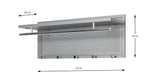 HAKU Möbel Wandgarderobe aus Metall 75 x 26 x 30 cm in Chrom, Grau