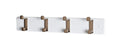 HAKU Möbel Garderobenleiste aus MDF B 45-55 cm H 7 cm, 45 x 6 cm, H 7 cm in Edelstahloptik, Weiss