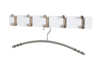 HAKU Möbel Garderobenleiste aus MDF B 45-55 cm H 7 cm, 55 x 6 cm, H 7 cm in Edelstahloptik, Weiss