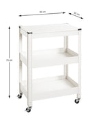 HAKU Möbel Servierwagen aus Metall 50 x 32 x 75 cm in Weiss