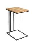 HAKU Möbel Beistelltisch aus Massivholz C-Gestell in Braun 35 x 46 x 68 cm