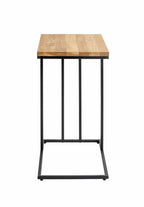 HAKU Möbel Beistelltisch aus Massivholz C-Gestell in Braun 35 x 46 x 68 cm