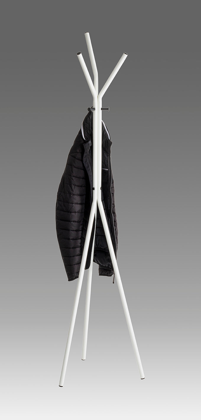 HAKU Möbel Garderobenständer aus Metall in Weiss 46 x 178 cm