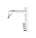 HAKU Möbel Wandgarderobe aus Metall 75 x 26 x 30 cm in Chrom, Weiss