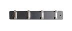 HAKU Möbel Garderobenleiste aus MDF B 45-55 cm H 7 cm, 45 x 6 cm, H 7 cm in Edelstahloptik, Schwarz