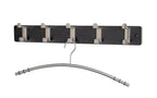 HAKU Möbel Garderobenleiste aus MDF B 45-55 cm H 7 cm, 55 x 6 cm, H 7 cm in Edelstahloptik, Schwarz