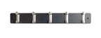 HAKU Möbel Garderobenleiste aus MDF B 45-55 cm H 7 cm, 55 x 6 cm, H 7 cm in Edelstahloptik, Schwarz