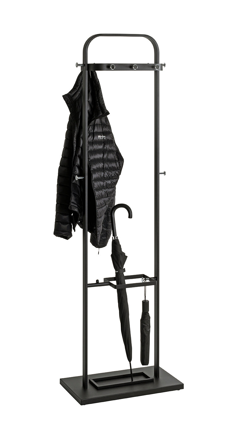 HAKU Möbel Garderobenständer aus Metall in Schwarz 54 x 30 x 175 cm