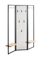 HAKU Möbel Garderobenständer aus Metall in Schwarz 133 x 24 x 175 cm