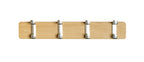 HAKU Möbel Garderobenleiste aus MDF B 45-55 cm H 7 cm, 45 x 6 cm, H 7 cm in Edelstahloptik, Eiche