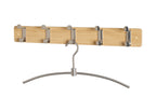 HAKU Möbel Garderobenleiste aus MDF B 45-55 cm H 7 cm, 55 x 6 cm, H 7 cm in Edelstahloptik, Eiche