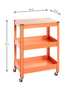 HAKU Möbel Servierwagen aus Metall 50 x 32 x 75 cm in Orange