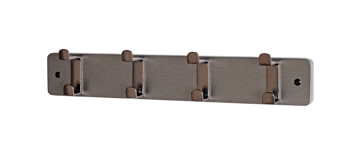 HAKU Möbel Garderobenleiste aus MDF B 45-55 cm H 7 cm, 45 x 6 cm, H 7 cm in Grau, Gunmetal