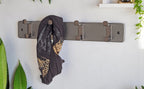 HAKU Möbel Garderobenleiste aus MDF B 45-55 cm H 7 cm, 45 x 6 cm, H 7 cm in Grau, Gunmetal