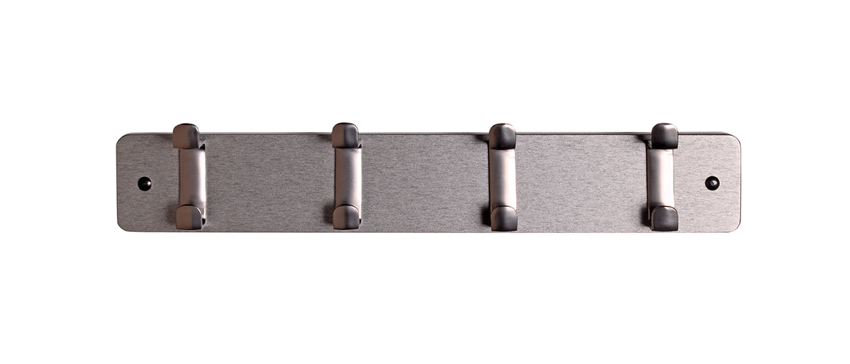 HAKU Möbel Garderobenleiste aus MDF B 45-55 cm H 7 cm, 45 x 6 cm, H 7 cm in Grau, Gunmetal