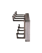 HAKU Möbel Garderobenleiste aus MDF B 45-55 cm H 7 cm, 45 x 6 cm, H 7 cm in Grau, Gunmetal