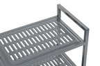 HAKU Möbel Schuhregal aus Metall Füsse höhenverstellbar in Anthrazit, 73 x 25 cm, H 72 cm