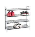 HAKU Möbel Schuhregal aus Metall Füsse höhenverstellbar in Anthrazit, 73 x 25 cm, H 72 cm