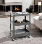 HAKU Möbel Servierwagen aus Metall 50 x 32 x 75 cm in Anthrazit