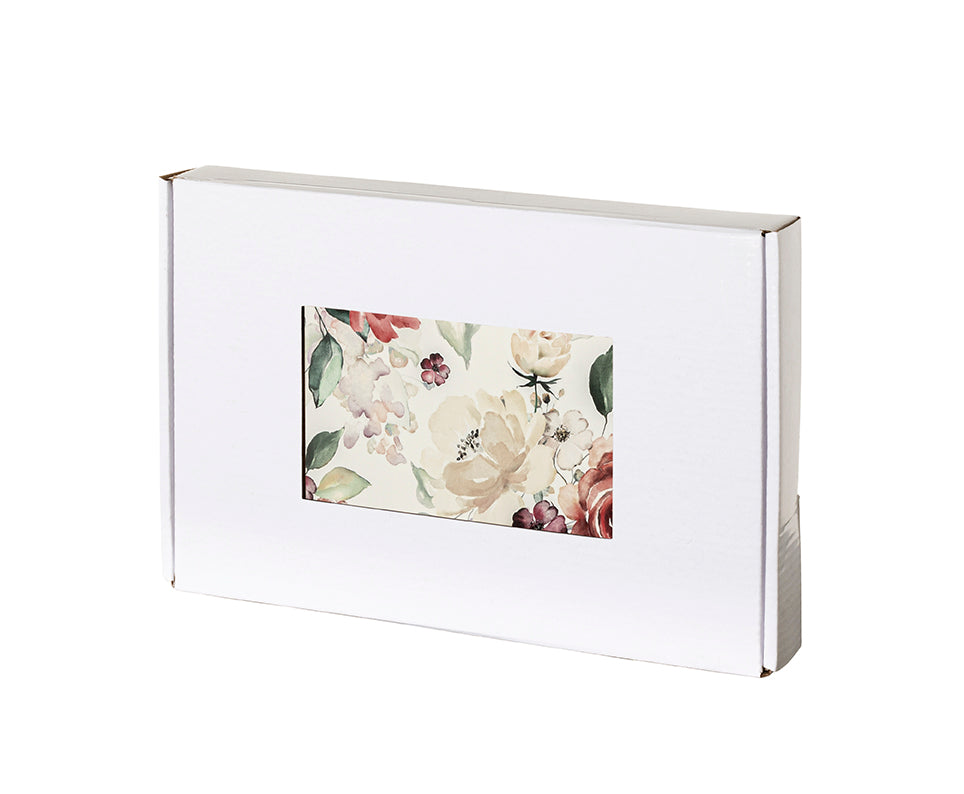 HAKU Möbel Schlüsselkasten aus Metall Motiv Floral in Weiss