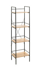 HAKU Möbel Regal aus MDF Kippschutz in Braun 34 x 27 x 130 cm