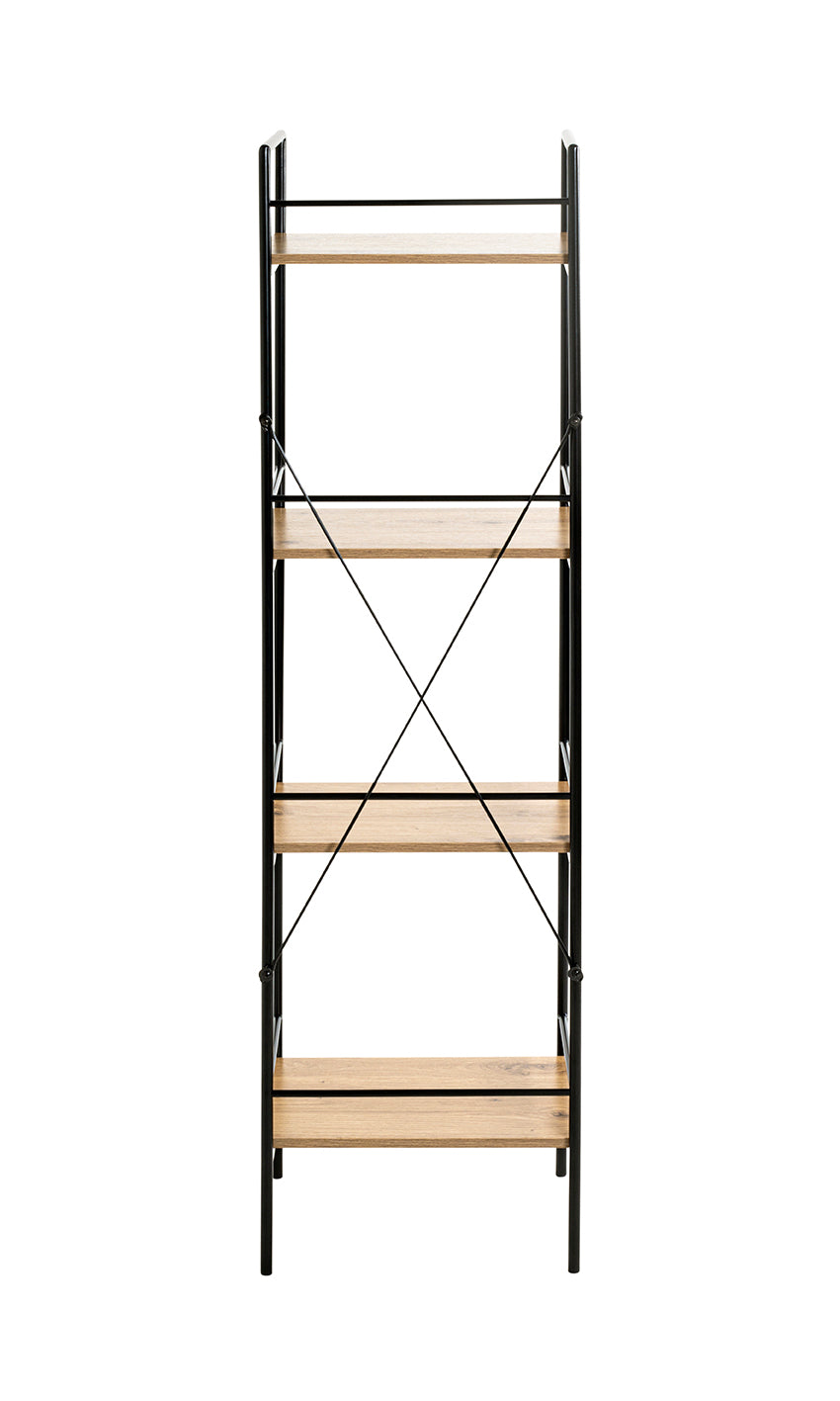 HAKU Möbel Regal aus MDF Kippschutz in Braun 34 x 27 x 130 cm