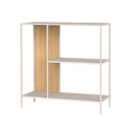 HAKU Möbel Regal aus Metall Kippschutz in Beige 80 x 25 x 80 cm