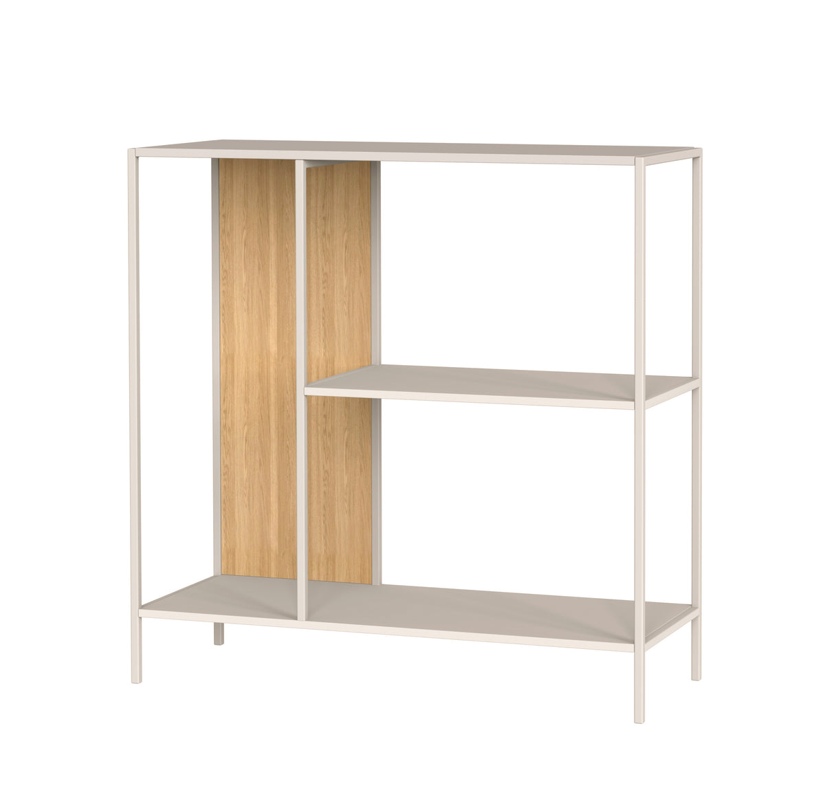 HAKU Möbel Regal aus Metall Kippschutz in Beige 80 x 25 x 80 cm