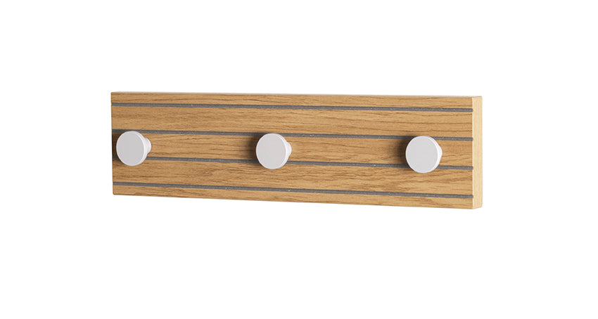 HAKU Möbel Garderobenleiste aus MDF kratzbeständig in Braun B 35-80 cm H 9 cm, 35 x 4 cm, H 9 cm