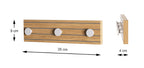 HAKU Möbel Garderobenleiste aus MDF kratzbeständig in Braun B 35-80 cm H 9 cm, 35 x 4 cm, H 9 cm