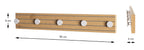 HAKU Möbel Garderobenleiste aus MDF kratzbeständig in Braun B 35-80 cm H 9 cm, 60 x 4 cm, H 9 cm