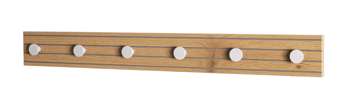 HAKU Möbel Garderobenleiste aus MDF kratzbeständig in Braun B 35-80 cm H 9 cm, 80 x 4 cm, H 9 cm
