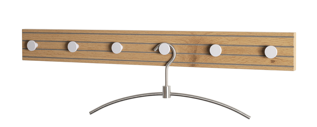 HAKU Möbel Garderobenleiste aus MDF kratzbeständig in Braun B 35-80 cm H 9 cm, 80 x 4 cm, H 9 cm