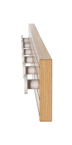 HAKU Möbel Garderobenleiste aus MDF kratzbeständig in Braun B 35-80 cm H 9 cm, 80 x 4 cm, H 9 cm