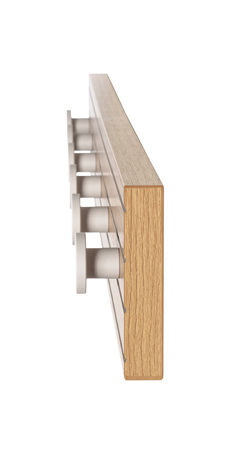 HAKU Möbel Garderobenleiste aus MDF kratzbeständig in Braun B 35-80 cm H 9 cm, 80 x 4 cm, H 9 cm