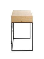 HAKU Möbel Konsole aus Holzwerkstoff Kippschutz 80 x 46 x 79 cm in Eiche, Schwarz (Eiche hell)