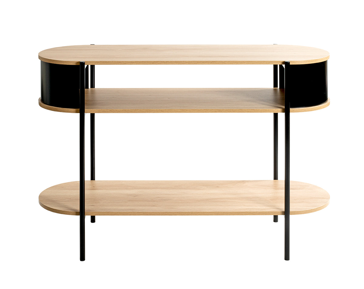 HAKU Möbel Konsole aus MDF Kippschutz in Braun in Eiche, Schwarz (Eiche natur)