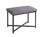 HAKU Möbel Bank aus Metall gepolstert in Schwarz 59 x 39 x 46 cm