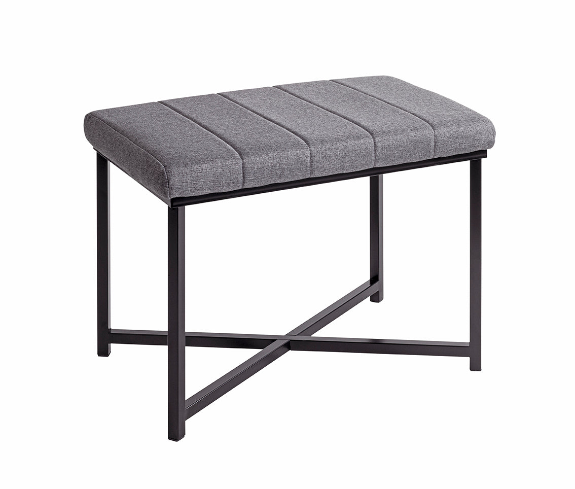 HAKU Möbel Bank aus Metall gepolstert in Schwarz 59 x 39 x 46 cm