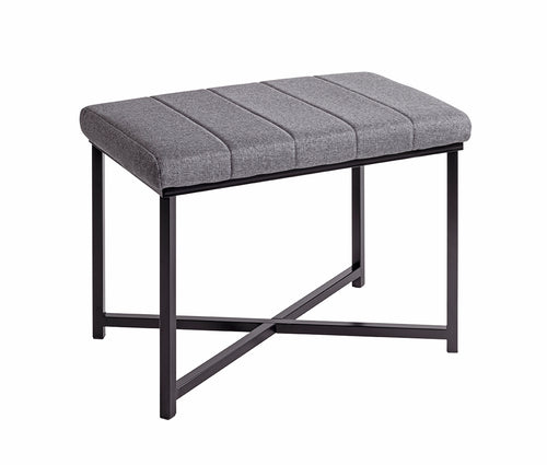 HAKU Möbel Bank aus Metall gepolstert in Schwarz 59 x 39 x 46 cm