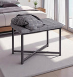 HAKU Möbel Bank aus Metall gepolstert in Schwarz 59 x 39 x 46 cm
