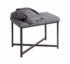 HAKU Möbel Bank aus Metall gepolstert in Schwarz 59 x 39 x 46 cm