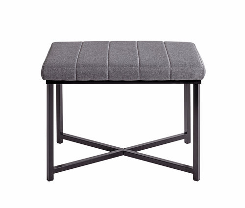 HAKU Möbel Bank aus Metall gepolstert in Schwarz 59 x 39 x 46 cm