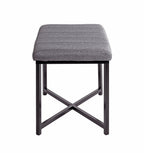 HAKU Möbel Bank aus Metall gepolstert in Schwarz 59 x 39 x 46 cm