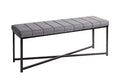 HAKU Möbel Bank aus Metall gepolstert in Schwarz 118 x 38 x 47 cm