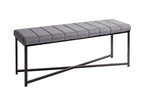 HAKU Möbel Bank aus Metall gepolstert in Schwarz 118 x 38 x 47 cm